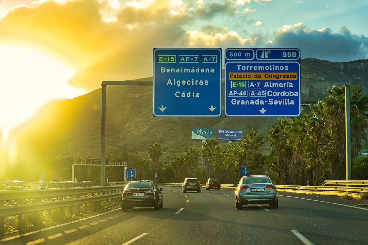 Spain road, car, road signs, torremelinos.jpg